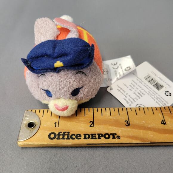 Zootopia Disney Tsum Tsum Bunny Judy Hopps Plush Toy Orange Blue 3" Long New - Picture 14 of 16